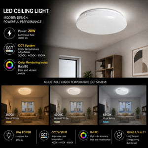 Plafón LED de techo - CCT - 28W - CRI80 - IP20 (9)