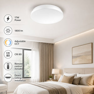 Plafón LED de techo con mando a distancia - CCT - 17W - CRI80 - IP20 (8)