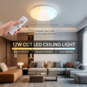 Plafón LED de techo con mando a distancia - CCT - 17W - CRI80 - IP20 (6)