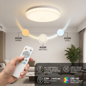 Plafón LED de techo con mando a distancia - CCT - 23W - CRI80 - IP20 (11)