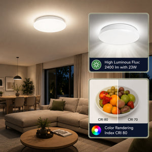 Plafón LED de techo con mando a distancia - RGB + CCT - 23W - CRI80 - IP20 (10)