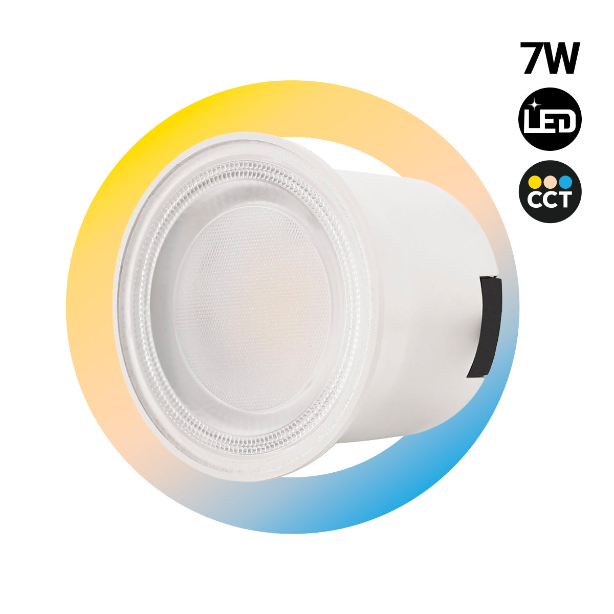 Módulo LED CCT para aro downlight MR16 - 7W - 650lm - CRI 80