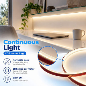 Tira LED COB 220V AC - 10W/m - 12mm - IP67 - 5 metros (8)
