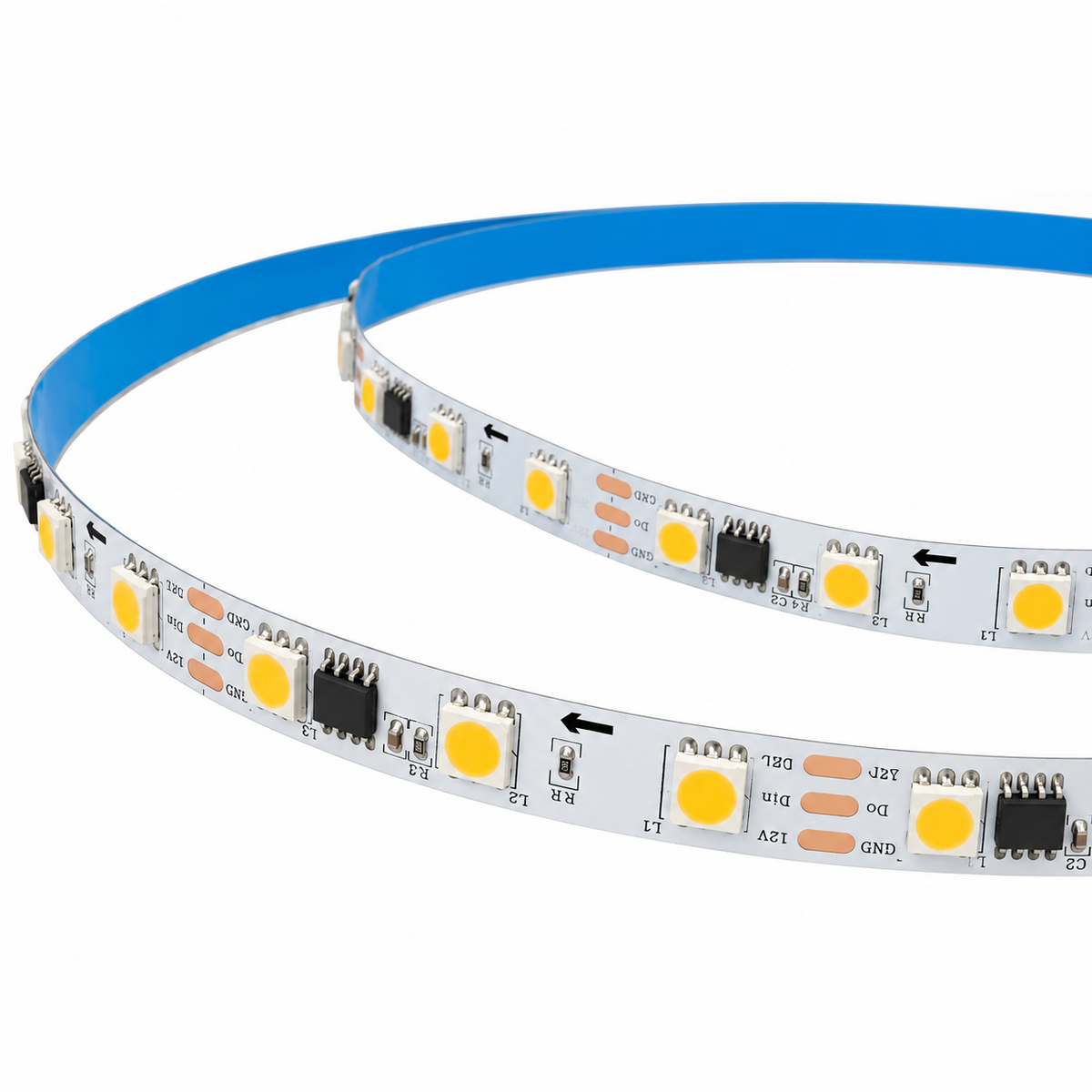Tira de LED inteligente IC 12V DC - 14,4W/m - IP20 - 60 LED/m - Ancho 10mm - 5 metros (1)