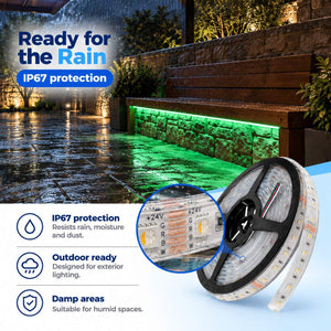 Tira LED estanca RGBWW - 19W/m - 24V - 60 LED/M - IP67 - 5m (3)