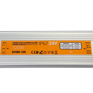Fuente de alimentación estanca compacta 24V 120W IP67 - Barcelona Led-Material eléctrico