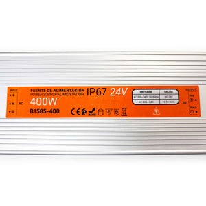 Fuente de alimentación estanca compacta - 400W 24V - 16.5A - IP67 - Barcelona Led-Material eléctrico