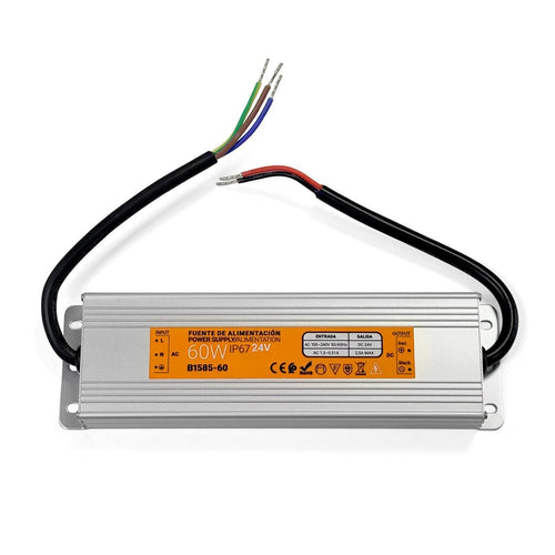 Compact waterproof power supply 24V 60W IP67