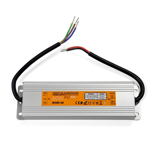 Compacte waterdichte voeding 24V 60W IP67