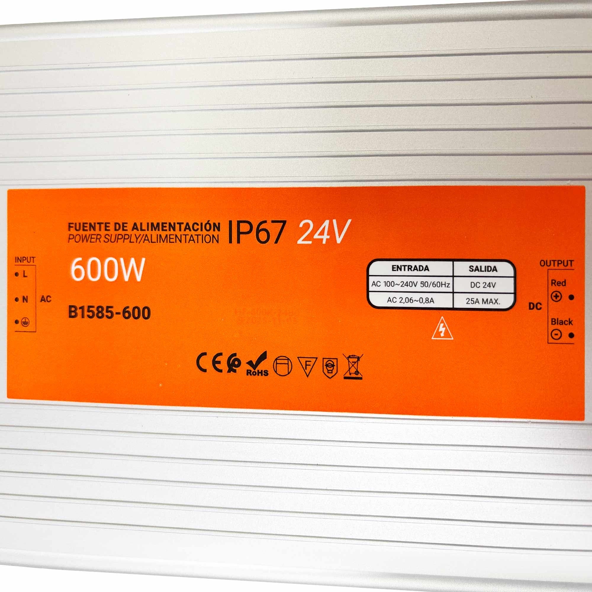 Fuente de alimentación estanca compacta - 600W 24V - 25A - IP67 (1)