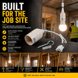 Casquillo E27 con conector rápido - Ideal para obras - Barcelona Led-Accesorios