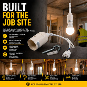 Casquillo E27 con conector rápido - Ideal para obras (1)