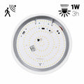 Plafón LED de techo estanco con sensor de movimiento + Luz de emergencia - CCT - Potencia ajustable 12W-16W - Ø31cm - IP65 4