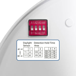 Plafón LED circular con sensor PIR - 18W - Superficie - IP54 (6)