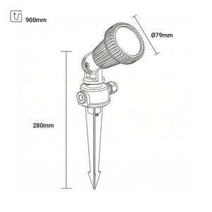 Estaca de jardín para bombillas GU10 - Barcelona Led-