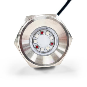 Foco LED sumergible RGB para embarcaciones 12V - 27W - Empotrable en tapón de drenaje