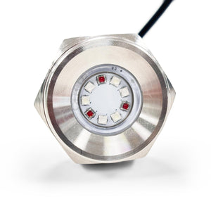 Foco LED sumergible RGB para embarcaciones 12V - 27W - Empotrable en tapón de drenaje