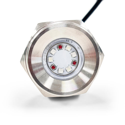 Submersible RGB LED Spotlight for Boats 12V - 27W - Recessed in Drain Plug