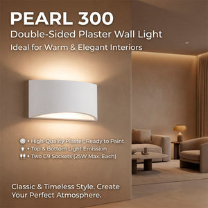 Aplique de pared de escayola "PEARL 300" - Doble cara - G9 (4)