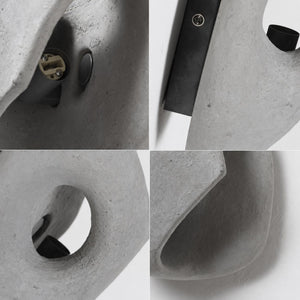 Aplique de pared cemento "BASALT" - Diseño orgánico - 1xG9 (7)