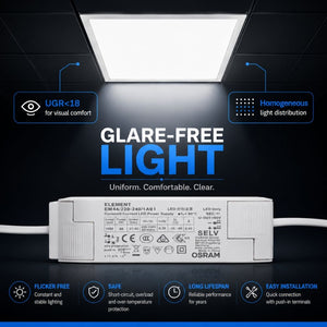 Panel LED empotrable Backlight 62x62cm - 4800lm - Driver Osram- 40W - UGR18 - IP20 (2)