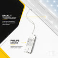 LED inbouw paneel Tegenlicht 60x60cm - 4800lm - Philips driver - 40W - UGR22 - IP40 3