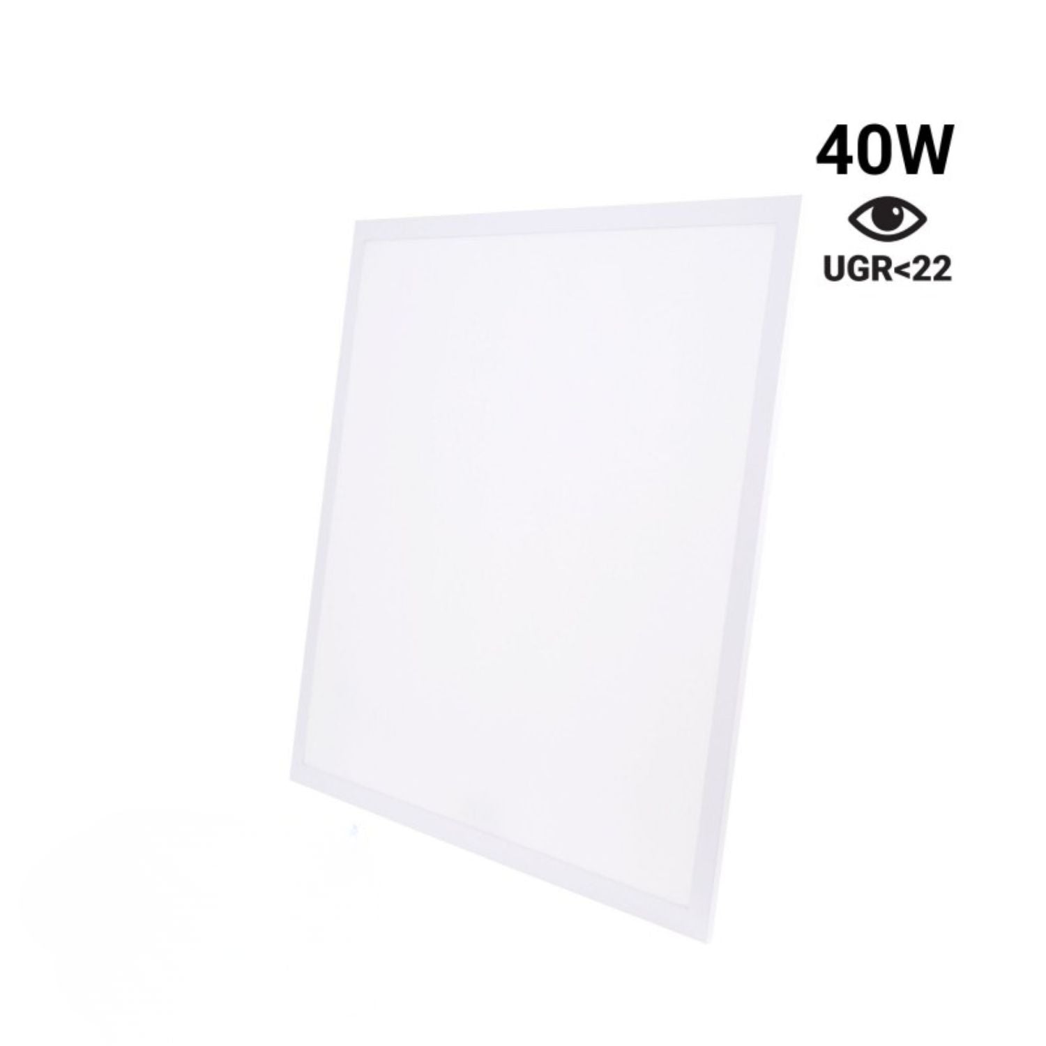 Panel LED empotrable Backlit 60x60cm - 40W - 100lm/W - Driver flicker free - UGR22 - IP40