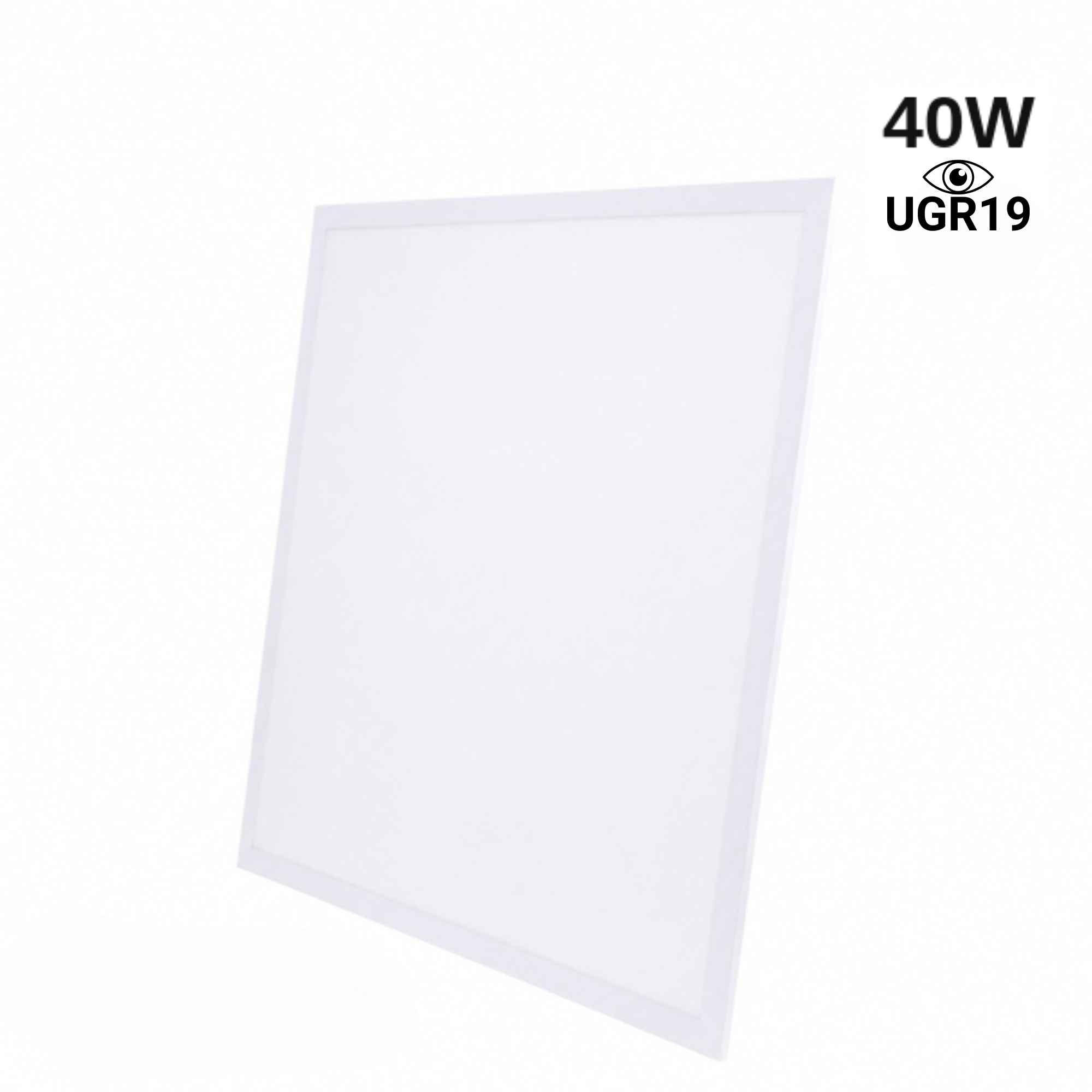 Panel LED empotrable Backlit 60x60cm - 40W - 100lm/W - Driver flicker free - UGR19 - IP40