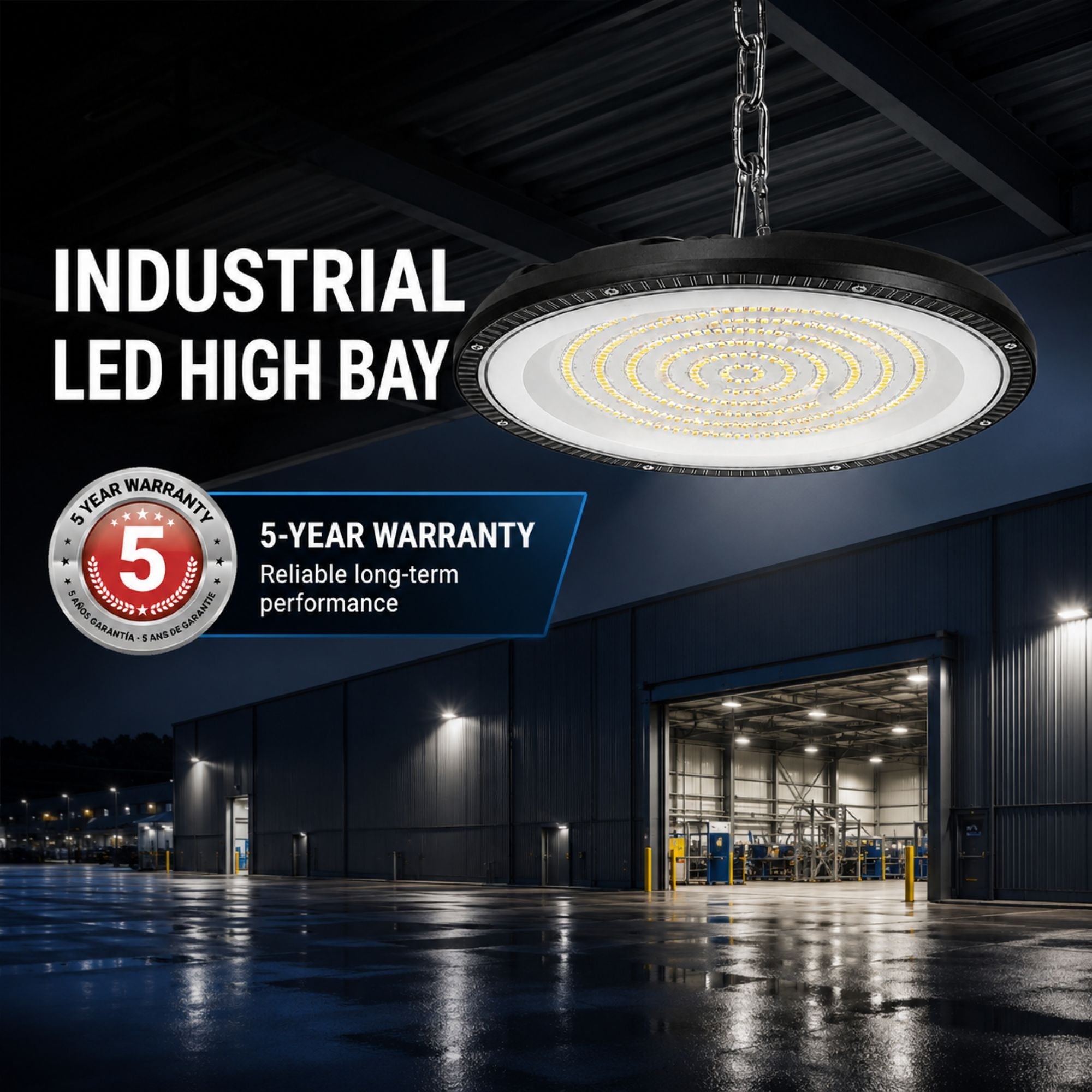 Campana LED industrial UFO - CCT - 150W - 90º - 100lm/w - IP65 (1)