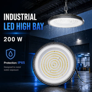 Campana LED industrial UFO - CCT - 200W - 90º - 100lm/w - IP65 | Iluminación | Barcelona Led