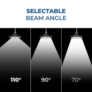 Campana LED UFO industrial - CCT - 150W - 170lm/W - Driver LIFUD - Ángulo seleccionable 110º/90º/70º - IP65 - Barcelona Led-Iluminación