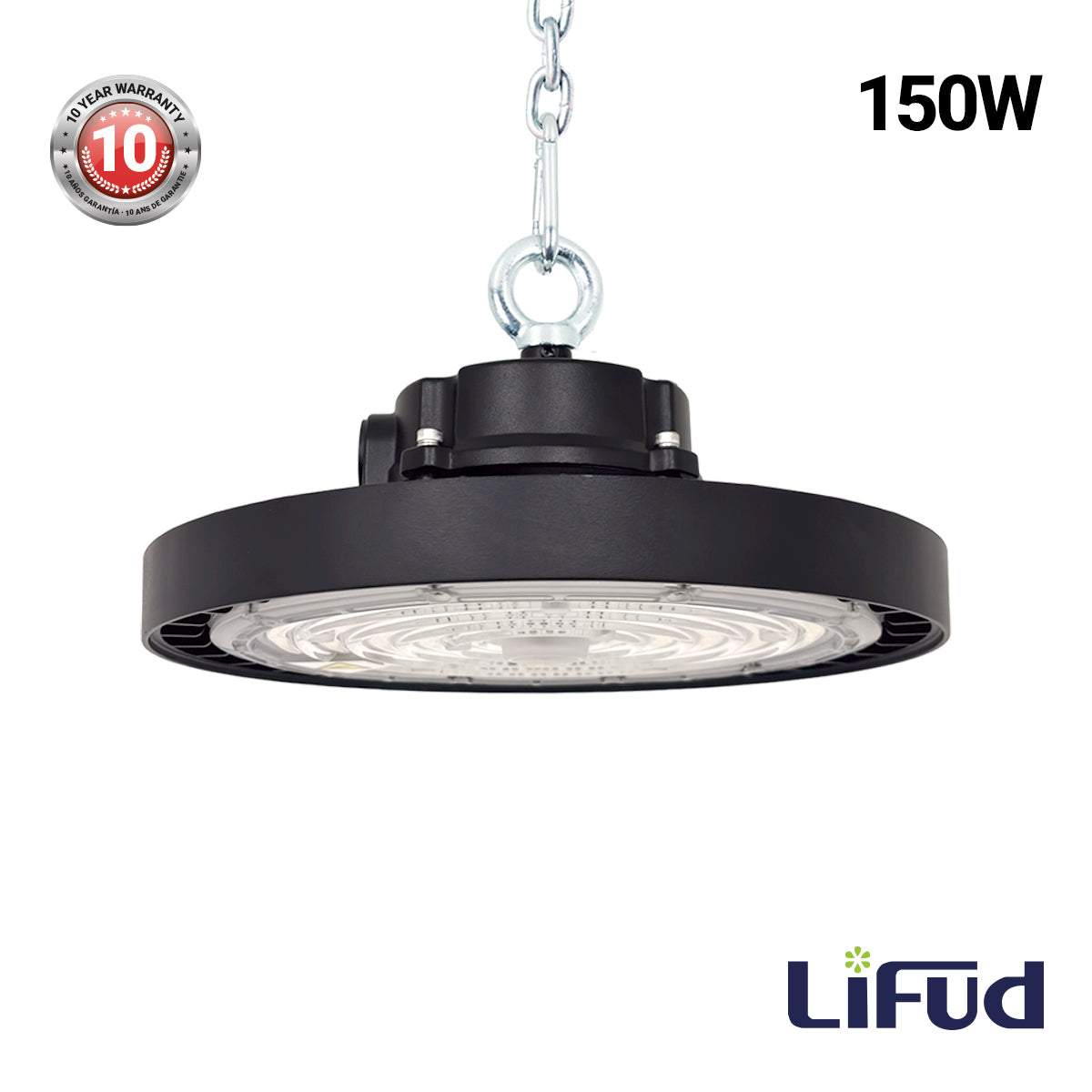 Campana LED UFO industrial - CCT - 150W - 170lm/W - Driver LIFUD - Ángulo seleccionable 110º/90º/70º - IP65 - Barcelona Led-Iluminación