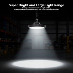 Campana LED UFO industrial - CCT - 150W - 170lm/W - Driver LIFUD - Ángulo seleccionable 110º/90º/70º - IP65 (4)