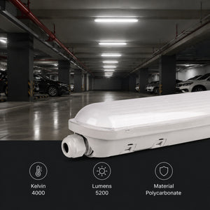 Pantalla estanca LED enlazable - 40W - 120cm - IP65 (5)