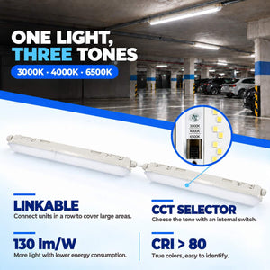 Pantalla estanca LED lineal enlazable CCT - 60cm - 21W - IP65 (3)