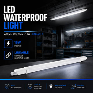 Pantalla estanca LED compacta - 18W - 110 lm/W - 60cm - ENLAZABLE - IP65 (5)