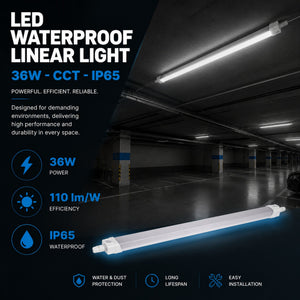 Pantalla estanca LED - 36W - CCT - 120cm - IP65 (2)