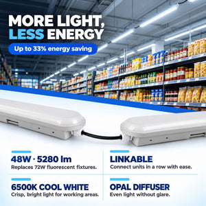 Pantalla estanca LED lineal enlazable 48W - 150cm - IP65 (3)