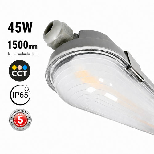 Linkable LED Tri-proof Batten Light - CCT - 150cm - 45W - STARSENSE Driver - IP65