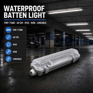 Pantalla estanca para 1 tubo LED - 60cm - IP65 (7)