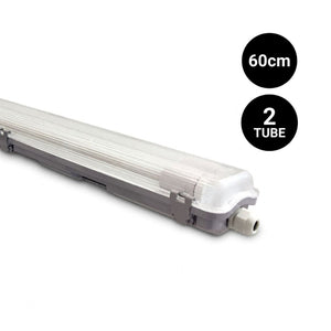Pantalla estanca para 2 tubos LED - 60cm - IP65