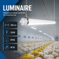 Waterdicht buisarmatuur voor industrieel gebruik - 120cm - 30W - IP65 - IK10 4