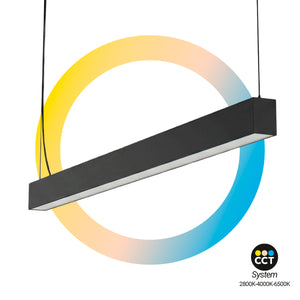 Lámpara lineal LED DOB CCT - 40W - 120cm - 120lm/W - PVC - Suspensión (20)