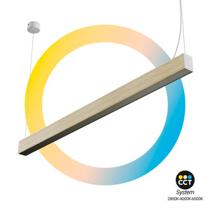 Lámpara lineal LED DOB CCT - 60W - 180cm - 120lm/W - PVC - Suspensión (7)