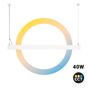 Luminaria lineal LED CCT - Suspensión/superficie - Potencia ajustable 20W/30W/40W - 120cm - UGR 17 (16)