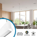 CCT LED Lineaire Armatuur - Pendel - Verstelbaar Wattage 20W/30W/40W - 120cm - UGR 19 4