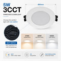 Runde LED-Einbauleuchte – Farbtemperatur – 5 W – Ausschnitt Ø 75 mm – Schutzart IP54 4