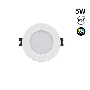 Downlight LED circular empotrable - CCT - 5W - Corte Ø 75 mm - IP54