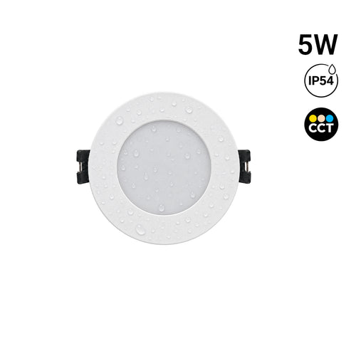 Runde LED-Einbauleuchte – Farbtemperatur – 5 W – Ausschnitt Ø 75 mm – Schutzart IP54