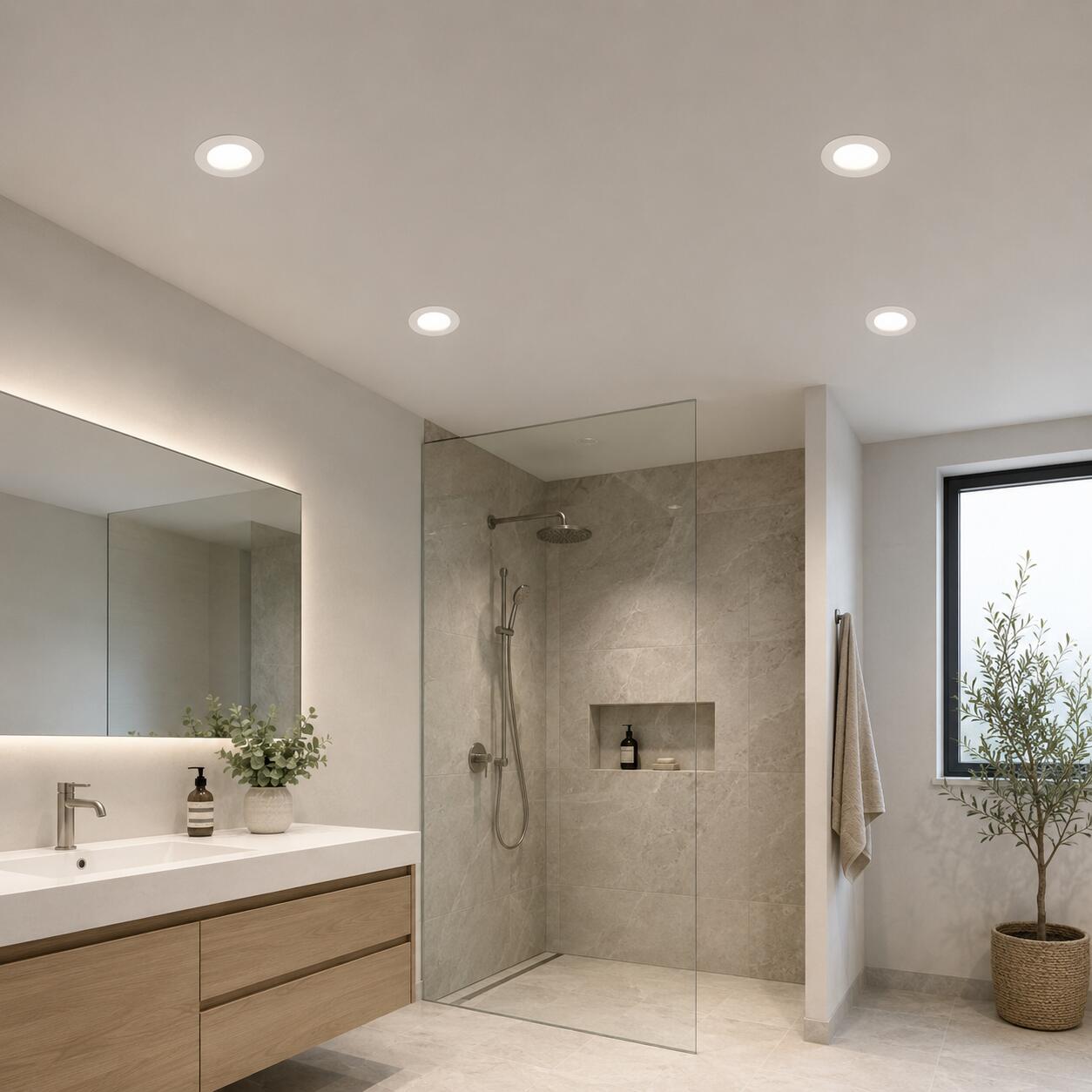 Downlight LED circular empotrable - CCT - 7W - Corte Ø 95 mm - IP54 (1)